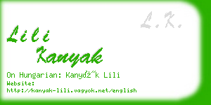 lili kanyak business card